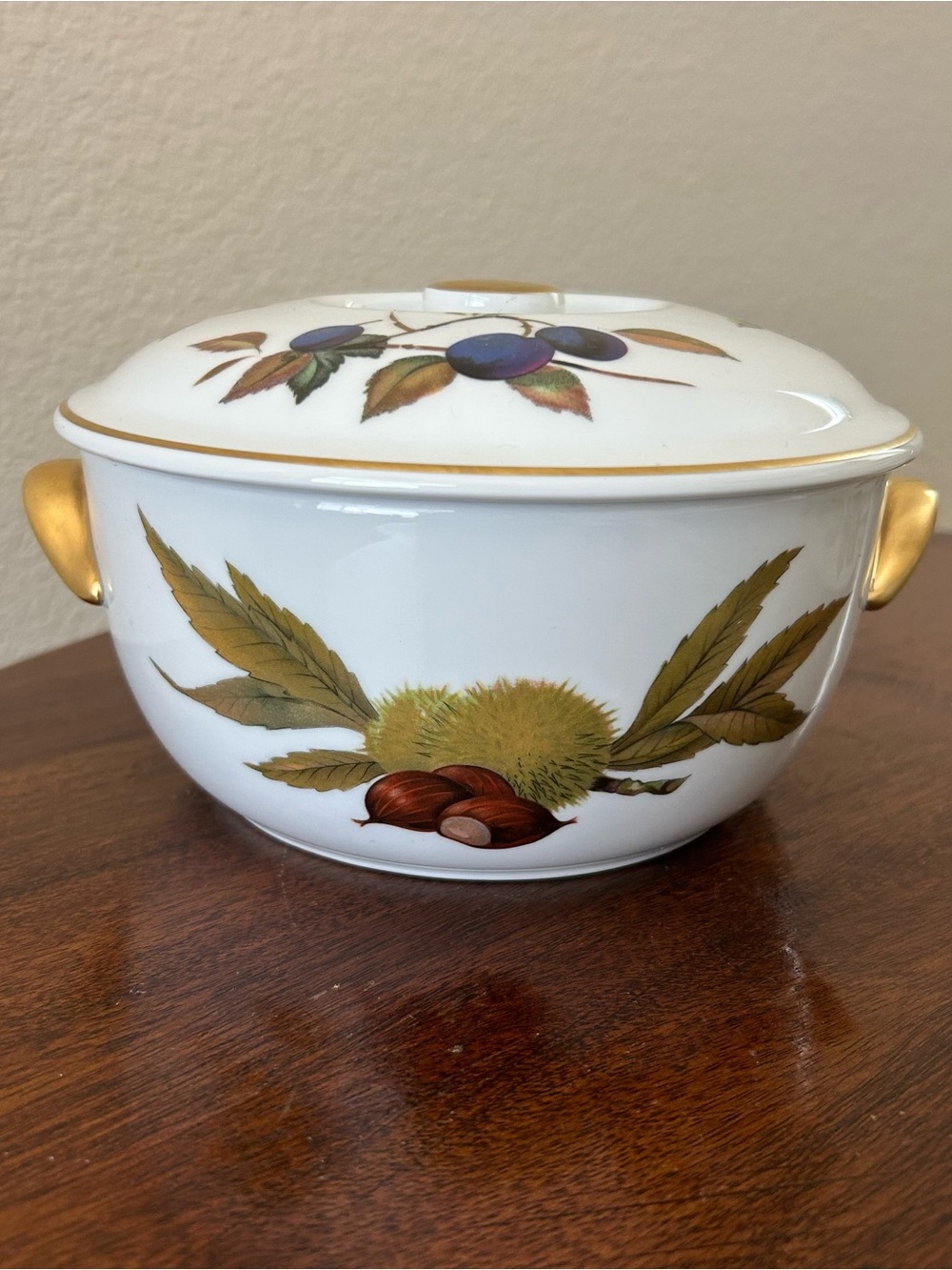 Vintage Royal Worcester Evesham 1 Qt Covered Casserole – Asparagus & Chestnut